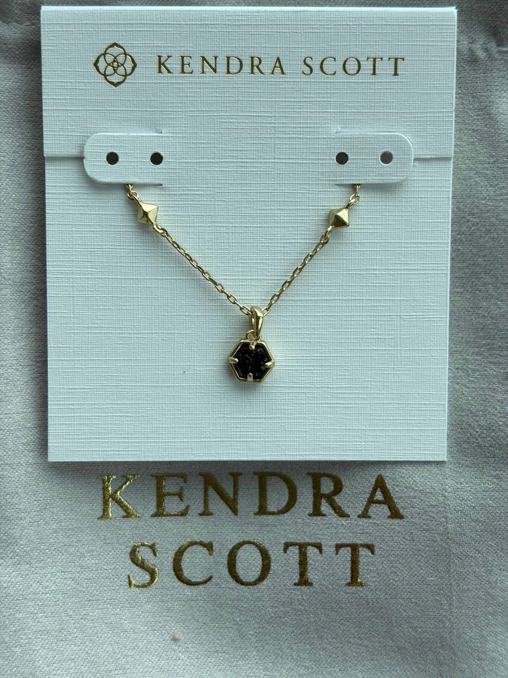 Kendra Scott Black Pendant Necklace